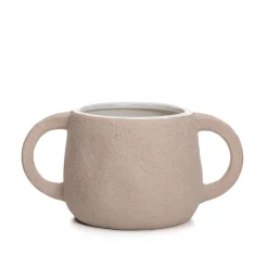 HOMLA Oslonka Na Doniczke Sabbia Z Duzymi Uchwytami Bezowa 25,5X16X13 Cm