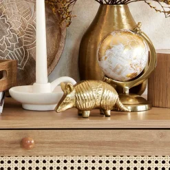 HOMLA Ozdoba Stojaca Girona Pancernik Zloty 16X6X7 Cm