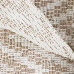 HOMLA Pled Gado W Bezowe Zygzaki Z Fredzlami 130X170 Cm