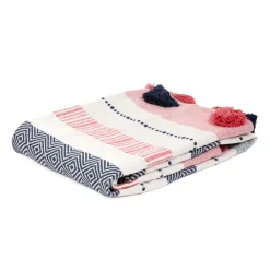 HOMLA Pled Kapas Kolorowy Z Aplikacja 130X170 Cm