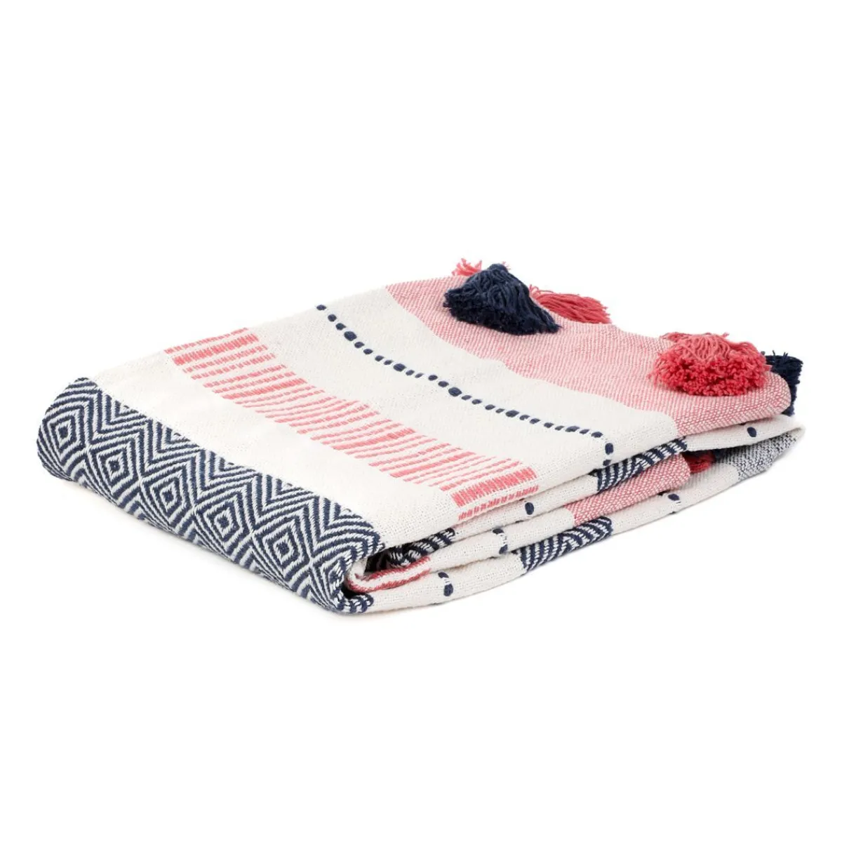 HOMLA Pled Kapas Kolorowy Z Aplikacja 130X170 Cm