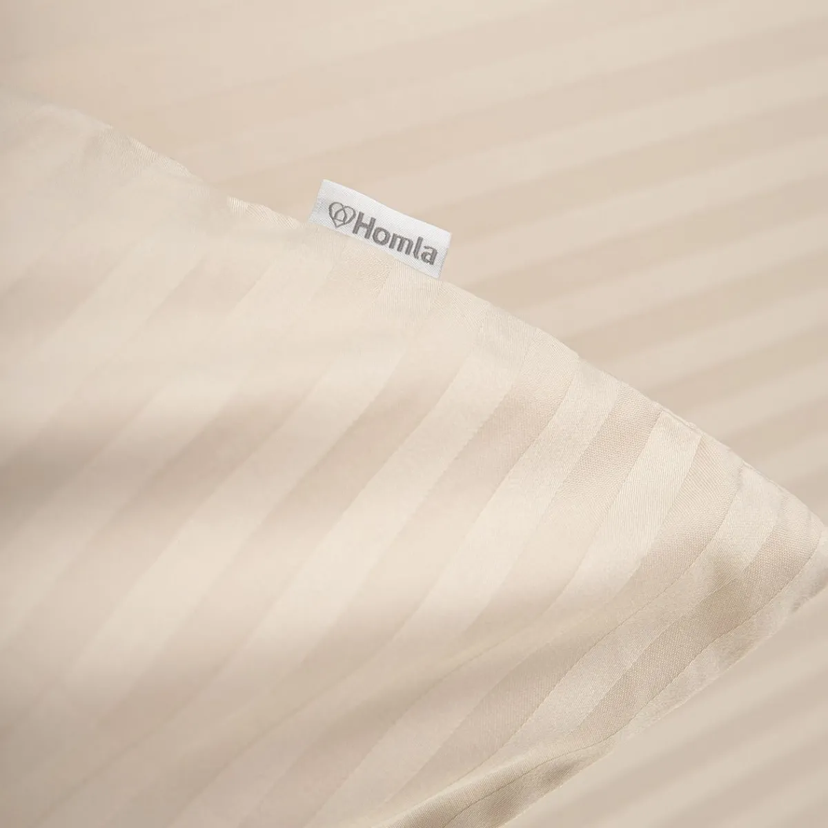 HOMLA Pościel Agnes Satynowa Bezowa 160X200 Cm