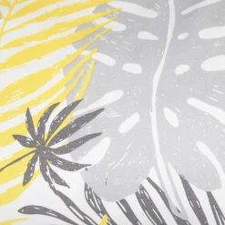 HOMLA Pościel Botanical Z Mikrofibry W Zolto-Szare Liscie 200X220 Cm