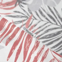 HOMLA Pościel Botanical Z Mikrofibry W Rozowo-Szare Liscie 160X200 Cm