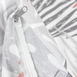 HOMLA Pościel Botanical Z Mikrofibry W Rozowo-Szare Liscie 160X200 Cm