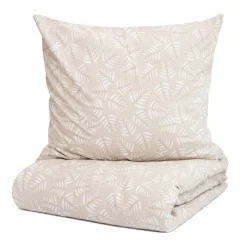 HOMLA Pościel Coraline Bawelniana Bezowa W Liscie 200X220 Cm