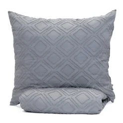 HOMLA Pościel Faimes Z Mikrofibry Szara Z Przeszyciami 160X200 Cm