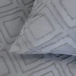 HOMLA Pościel Faimes Z Mikrofibry Szara Z Przeszyciami 200X220 Cm