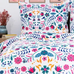 HOMLA Pościel Freesia Z Mikrofibry W Kwiaty 200X220 Cm
