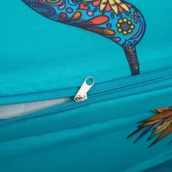 HOMLA Pościel Frida Kahlo Z Mikrofibry Turkusowa W Kolibry 200X220 Cm