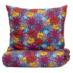 HOMLA Pościel Frida Kahlo Z Mikrofibry W Kwiaty 200X220 Cm