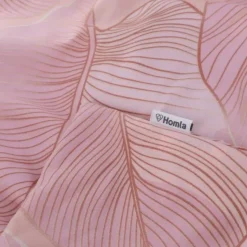 HOMLA Pościel Gallo Z Mikrofibry Rozowa W Liscie 140X200 Cm + 1*70X80 Cm