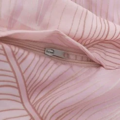 HOMLA Pościel Gallo Z Mikrofibry Rozowa W Liscie 140X200 Cm + 1*70X80 Cm