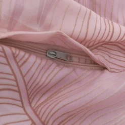 HOMLA Pościel Gallo Z Mikrofibry Rozowa W Liscie 200X220 Cm