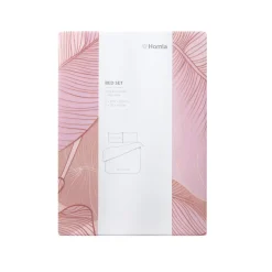 HOMLA Pościel Gallo Z Mikrofibry Rozowa W Liscie 200X220 Cm