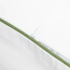 HOMLA Pościel Hadley Bawelniana W Listki Z Zielona Lamowka 140X200 Cm + 1*50X60 Cm