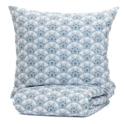 HOMLA Pościel Haven Bawelniana Biala W Granatowy Wzor 160X200 Cm