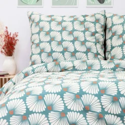 HOMLA Pościel Laurlin Z Mikrofibry Turkusowa 160X200 Cm