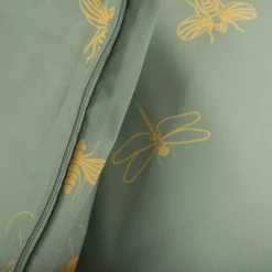 HOMLA Pościel Luro Z Mikrofibry Oliwkowa W Owady 160X200 Cm