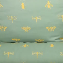 HOMLA Pościel Luro Z Mikrofibry Oliwkowa W Owady 200X220 Cm