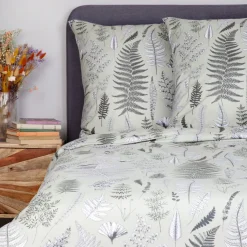 HOMLA Pościel Milie Z Mikrofibry Zielolna W Liscie Paproci 160X200 Cm