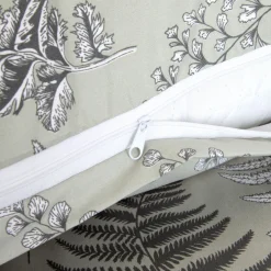 HOMLA Pościel Milie Z Mikrofibry Zielolna W Liscie Paproci 160X200 Cm