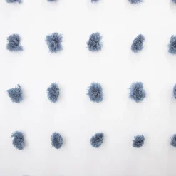 HOMLA Pościel Nivell Z Mikrofibry Z Niebieskimi Pomponami 200X220 Cm