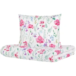 HOMLA Pościel Perhonen Z Mikrofibry W Kwiaty 160X200 Cm