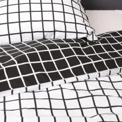 HOMLA Pościel Reyes Bawelniana Dwustonna Czarno-Biala 220X200 Cm