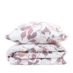 HOMLA Pościel Rosa Z Mikrofibry W Rozowe Liscie 160X200 Cm