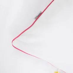 HOMLA Pościel Sadie Bawelniana W Kwiatki Z Rozowa Lamowka 140X200 Cm + 1*50X60 Cm