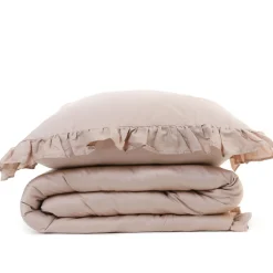 HOMLA Pościel Selin Satynowa Bezowa 160X200 Cm