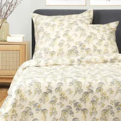 HOMLA Pościel Senli Z Mikrofibry Bezowa W Kwiaty 200X220 Cm