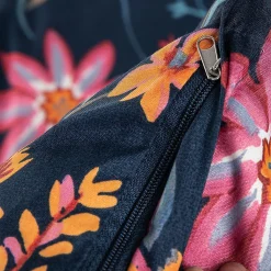 HOMLA Pościel Vabel Z Mikrofibry Granatowa W Liscie I Kwiaty 200X220 Cm