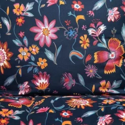 HOMLA Pościel Vabel Z Mikrofibry Granatowa W Liscie I Kwiaty 140X200 Cm + 1*70X80 Cm