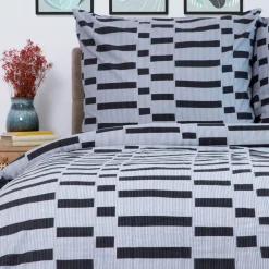 HOMLA Pościel Viviette Bawelniana Szaro-Czarna 200X220 Cm