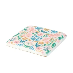 HOMLA Podkladka Melte Ceramiczna Kwiaty Roz Blekit 4 Szt.