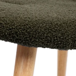 HOMLA PodNożek Moss Teddy Boucle W Tkaninie Teddy Zielony 61X41X38 Cm