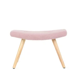 HOMLA PodNożek Moss Teddy Boucle W Tkaninie Teddy 61X41X38 Cm