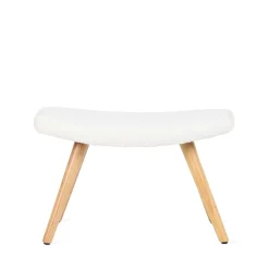 HOMLA PodNożek Moss Teddy Boucle W Tkaninie Teddy 61X41X38 Cm