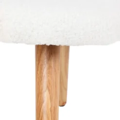 HOMLA PodNożek Moss Teddy Boucle W Tkaninie Teddy 61X41X38 Cm