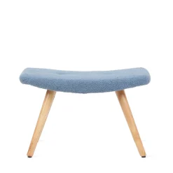 HOMLA PodNożek Moss Teddy Boucle W Tkaninie Teddy 61X41X38 Cm