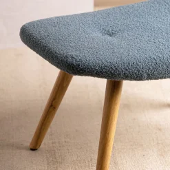 HOMLA PodNożek Moss Teddy Boucle W Tkaninie Teddy 61X41X38 Cm