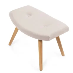 HOMLA PodNożek Moss Welurowy Bezowy 61X41X38 Cm