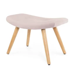 HOMLA PodNożek Moss Welurowy Bezowy 61X41X38 Cm