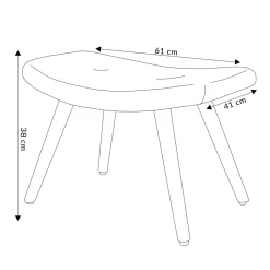 HOMLA PodNożek Moss Welurowy 61X41X38 Cm
