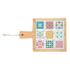 HOMLA Podstawka Ethnic Deska Drewniana Mozaika 20X20Cm