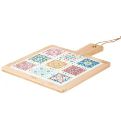 HOMLA Podstawka Ethnic Deska Drewniana Mozaika 20X20Cm