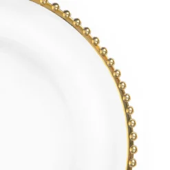 HOMLA Podstawka Golden Rant Pod Talerz Ze Zlota Obwodka Kulki 33Cm