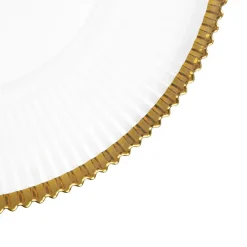 HOMLA Podstawka Golden Rant Pod Talerz Ze Zlota Obwodka W Paski 33 Cm 33Cm